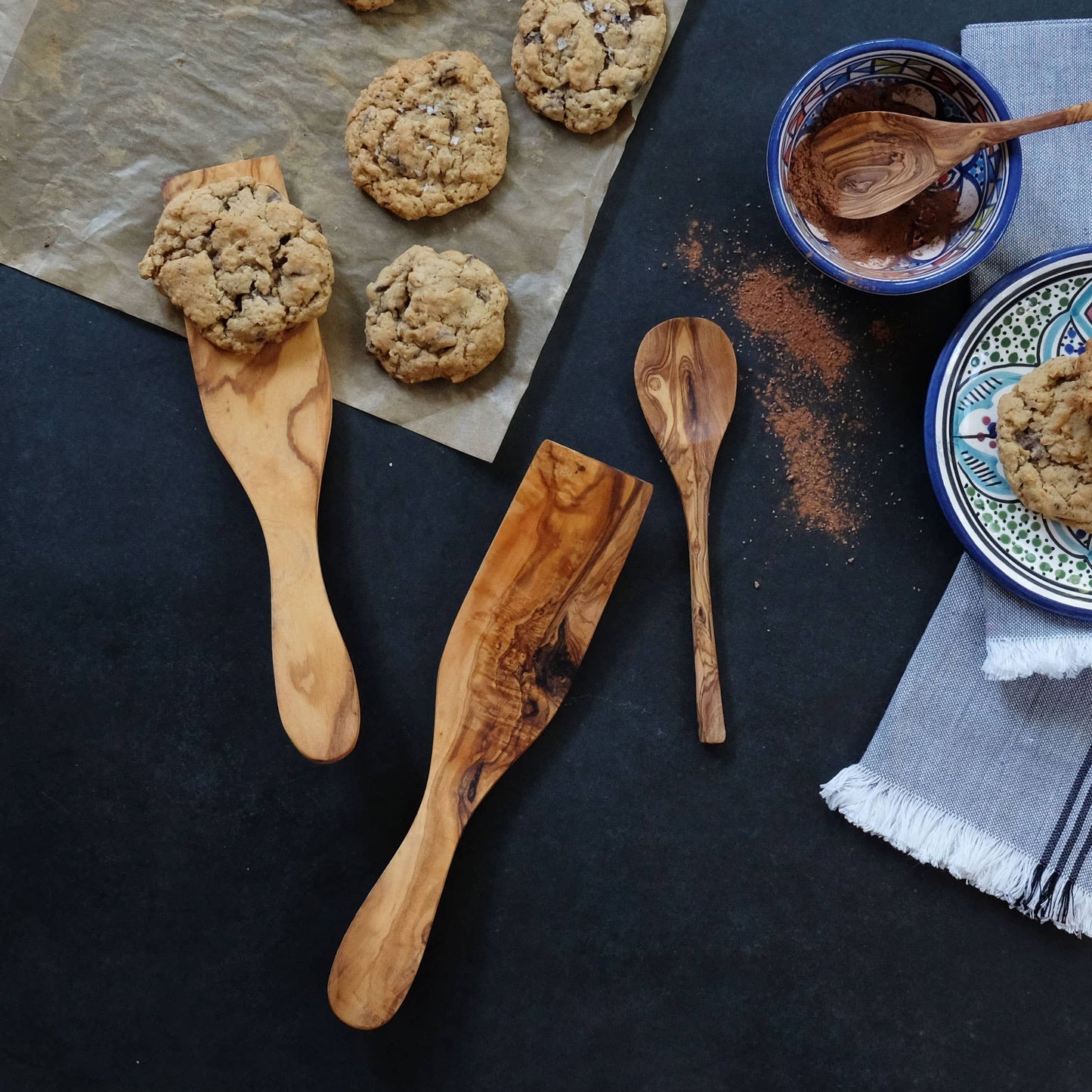 Olive Wood Pastry Server