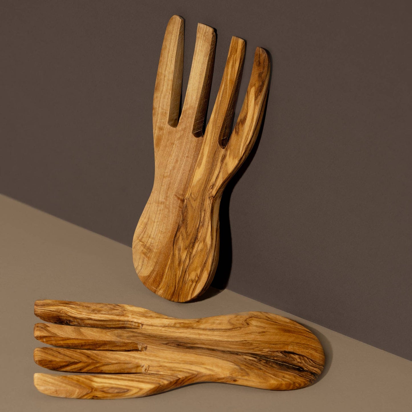 Olive Wood Serving Forks | Pair