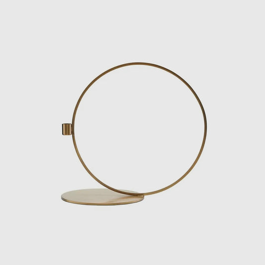Brass Hoop Candle Holder