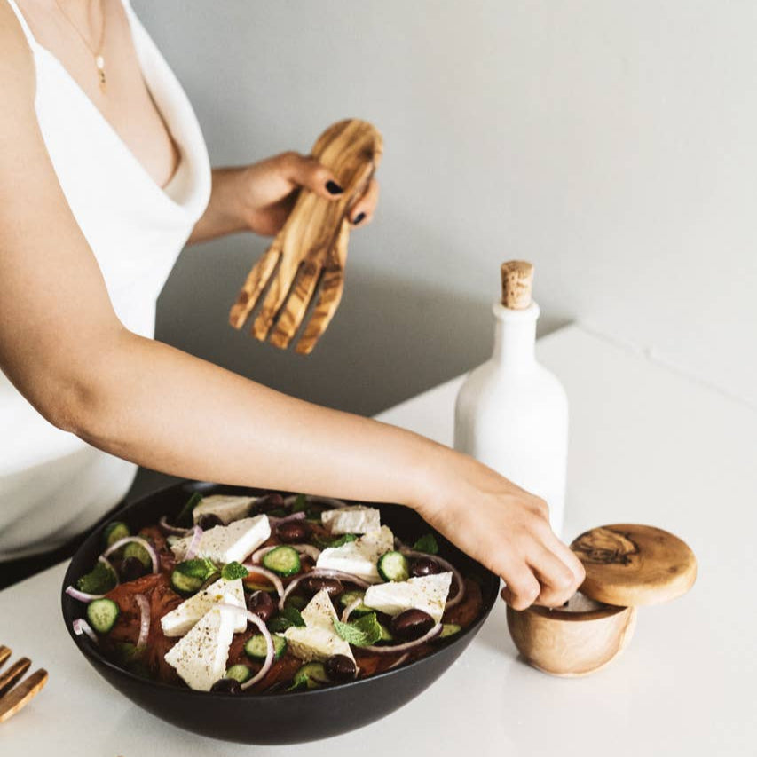 Olive Wood Serving Forks | Pair