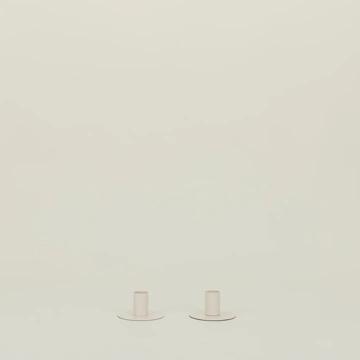 Ivory Metal Candle Holders | Set of 2