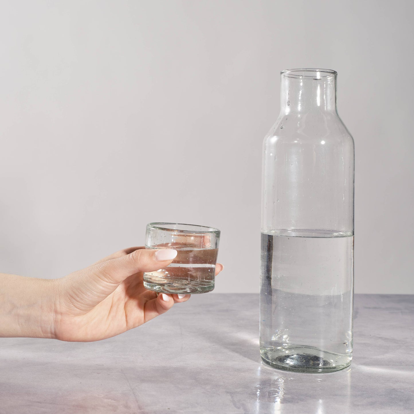 Glass Carafe with Cup