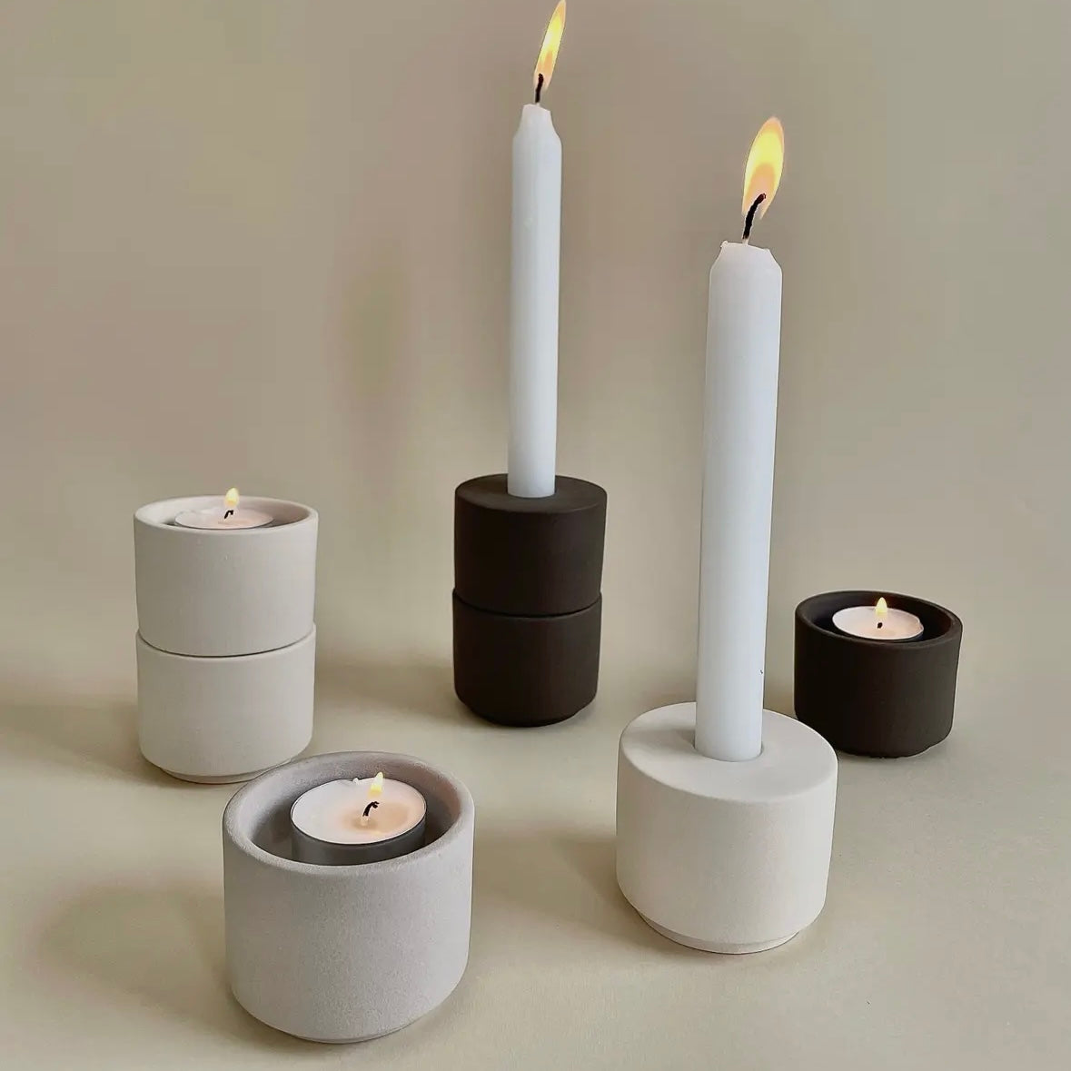 Modular Candle Holder | Sand