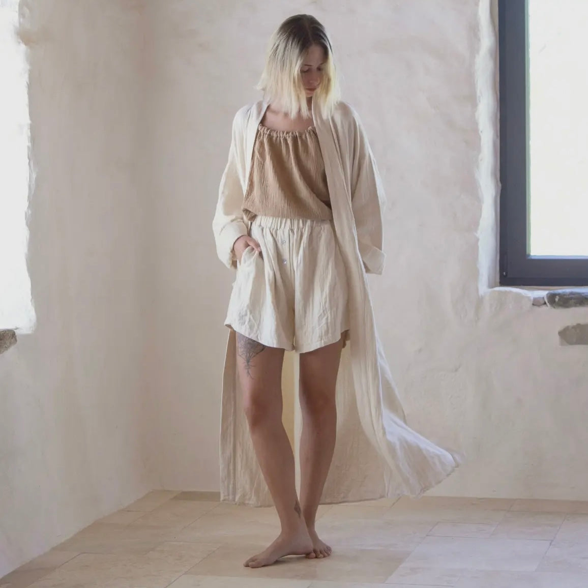 Bath Robe | Natural Undyed
