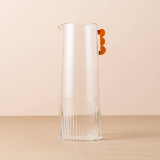 Glass Carafe Pitcher | Clear/Amber