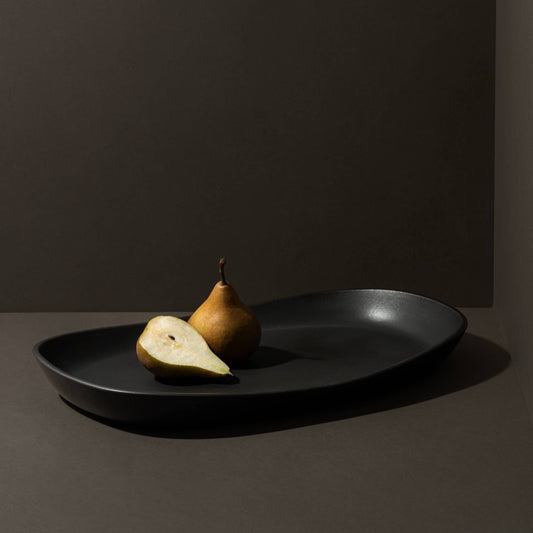 Stoneware Serving Platter | Matte Black