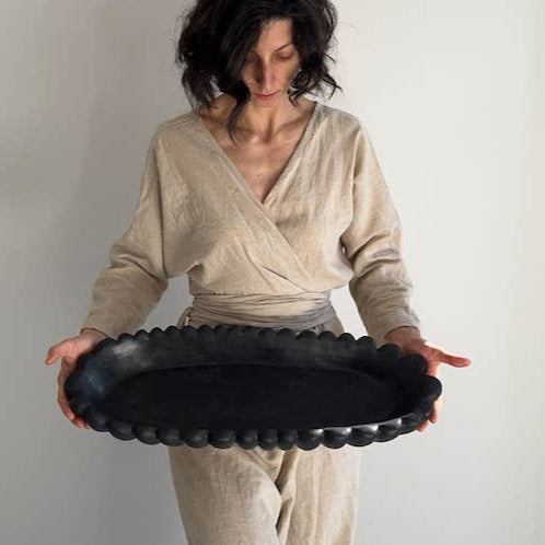 XXL Handmade Concrete Bowl | Black