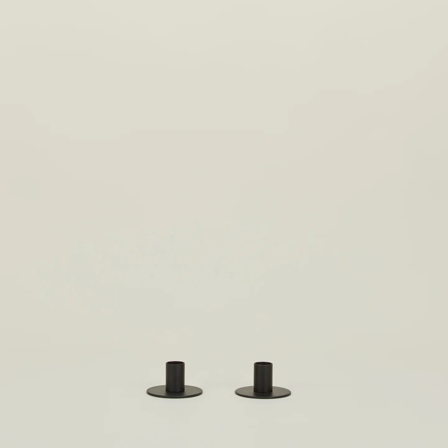 Black Metal Candle Holders | Set of 2