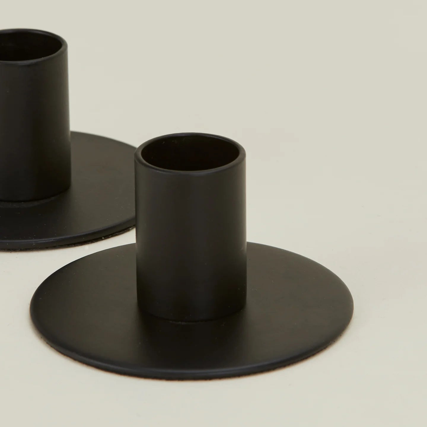 Black Metal Candle Holders | Set of 2