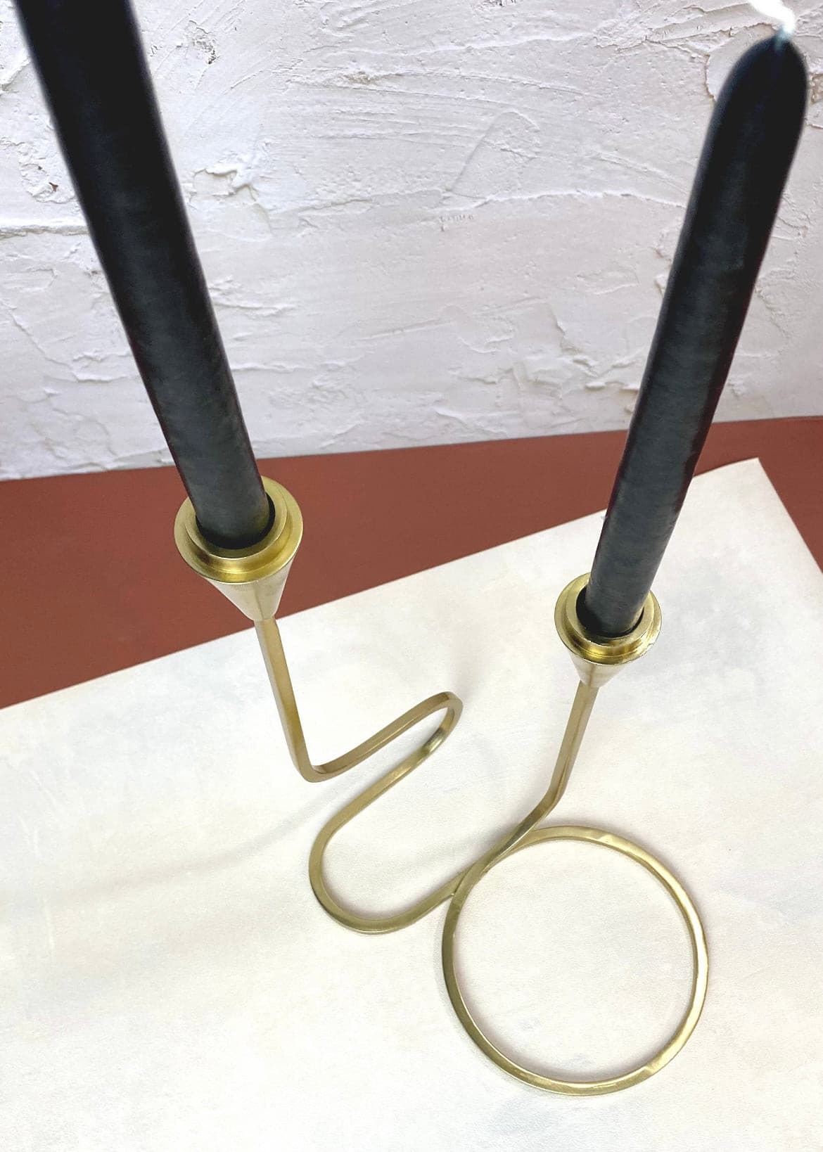 Gold Loop Taper Candle Holder