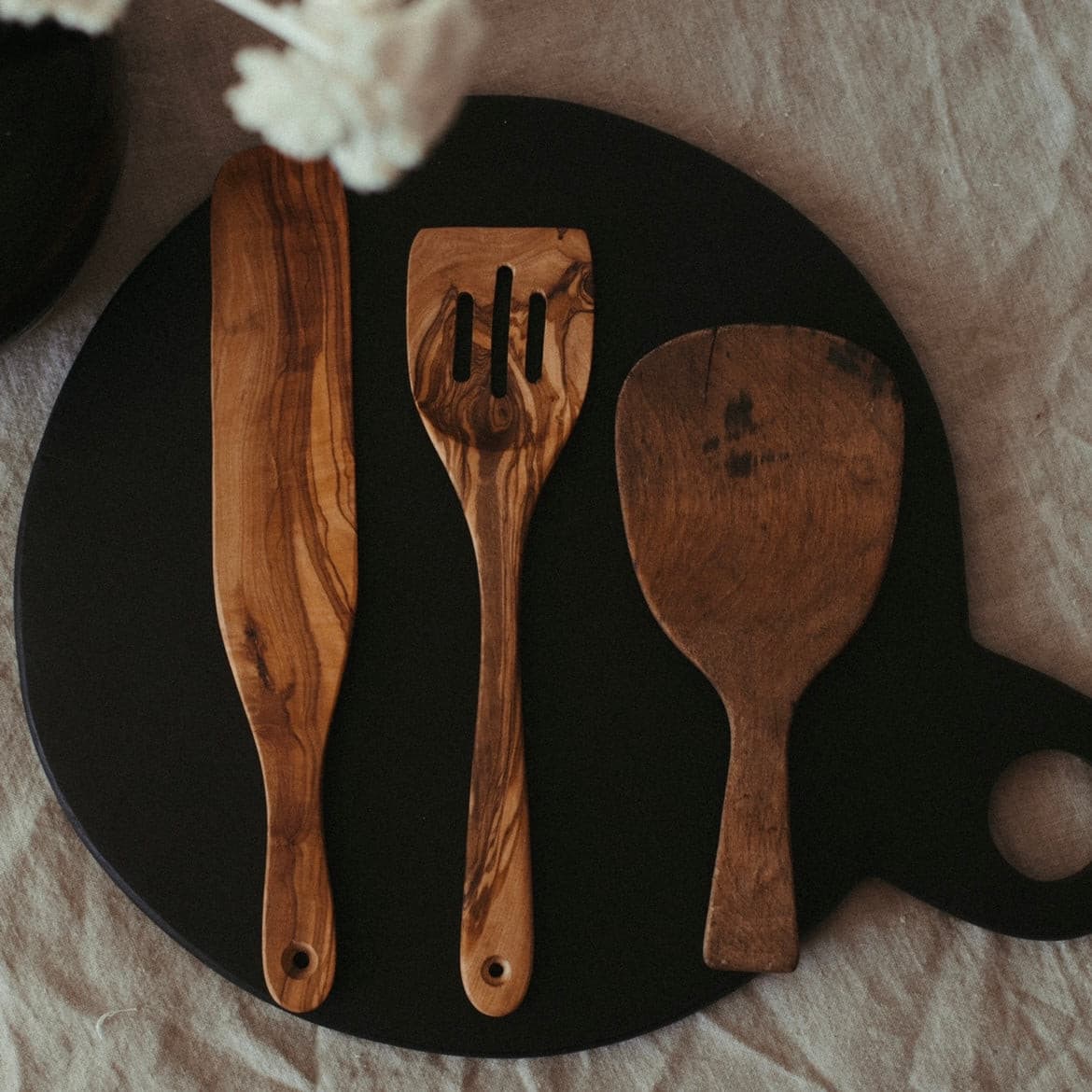 Olive Wood Slotted Spatula
