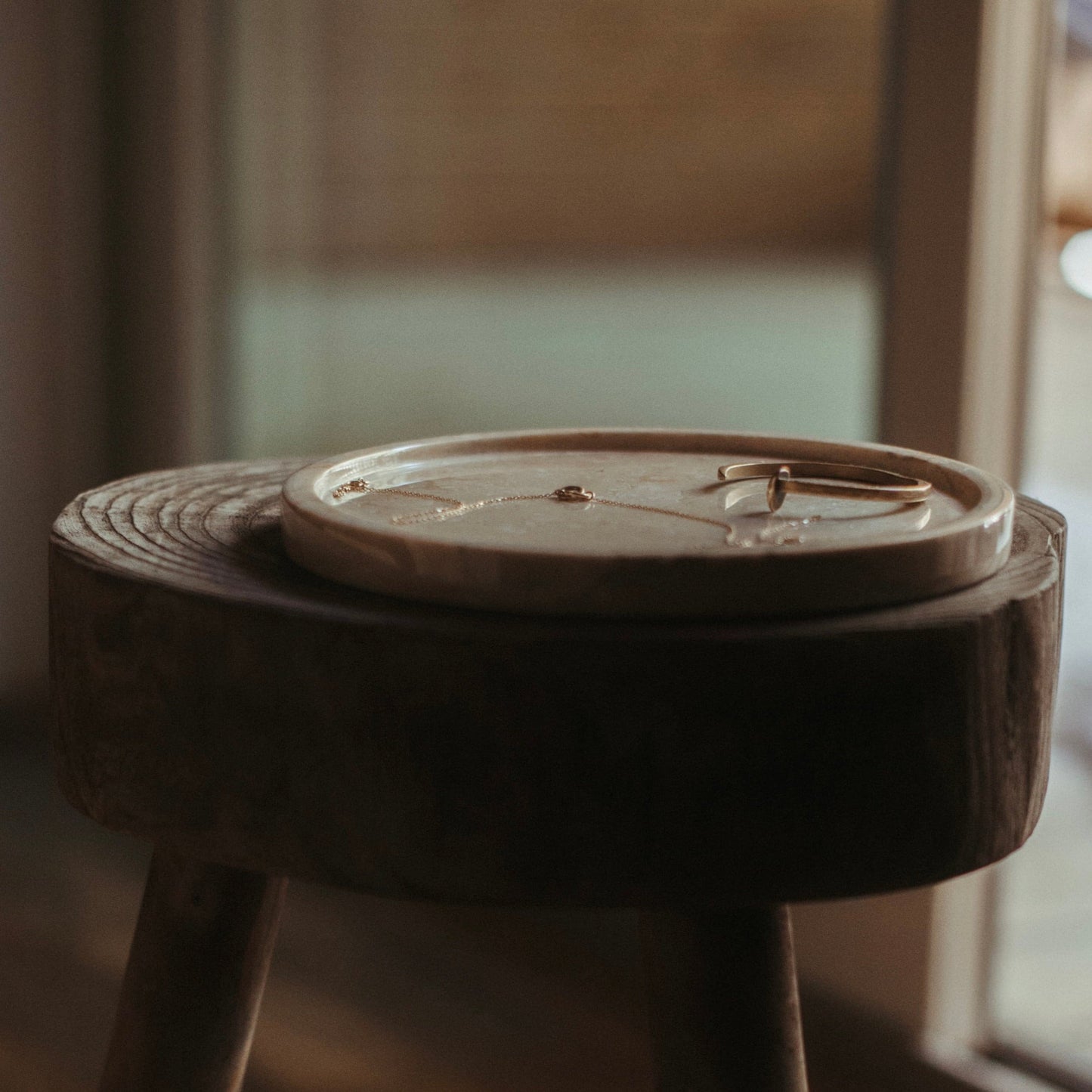 Round Marble Tray