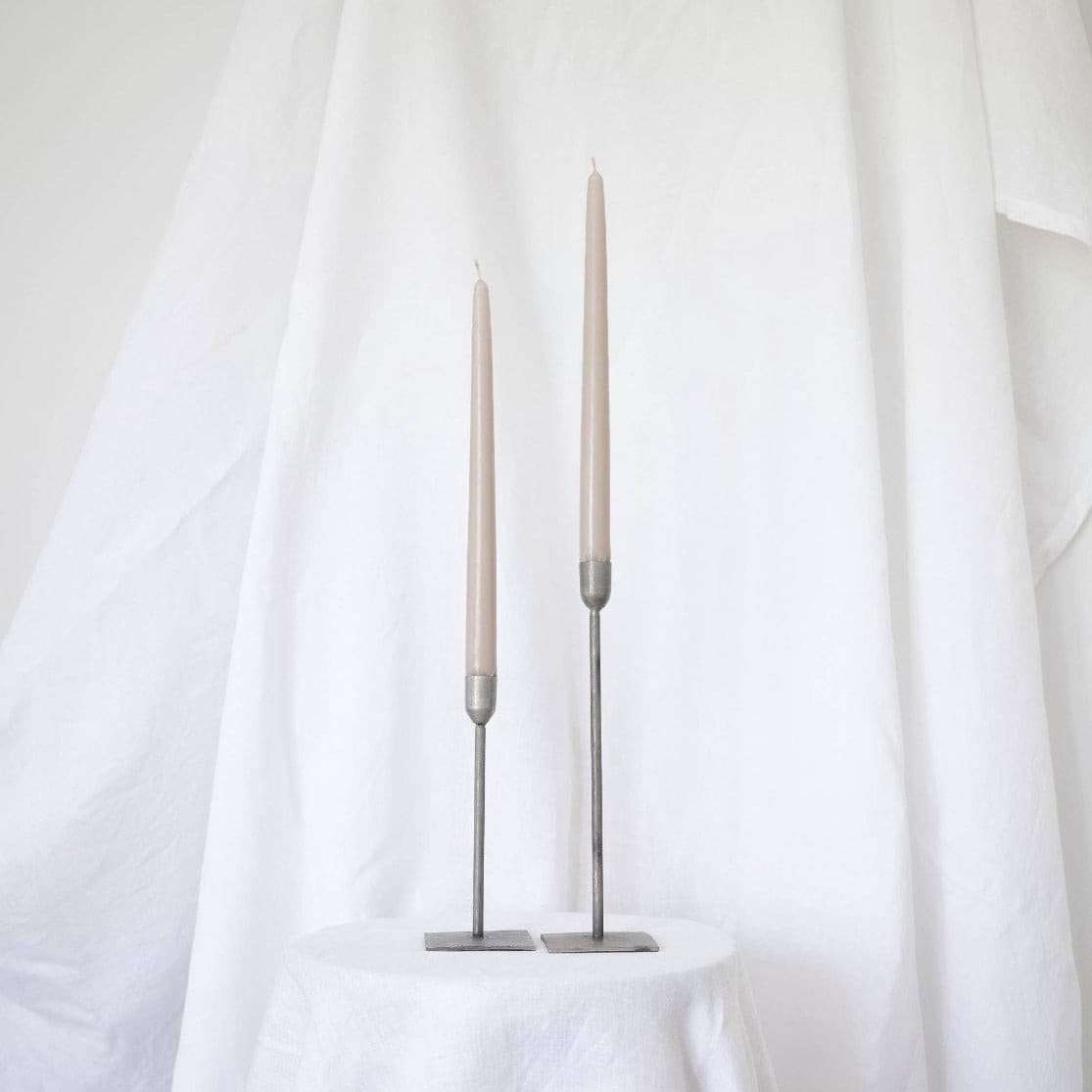 Taupe Taper Candles