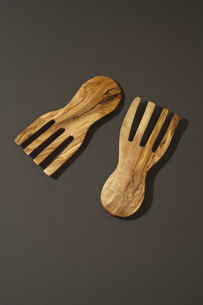 Olive Wood Serving Hands - Pair