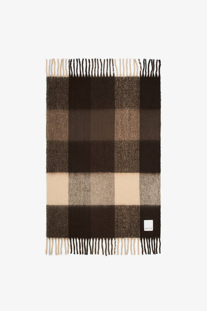 Plaid Throw | Dark Earth Brown