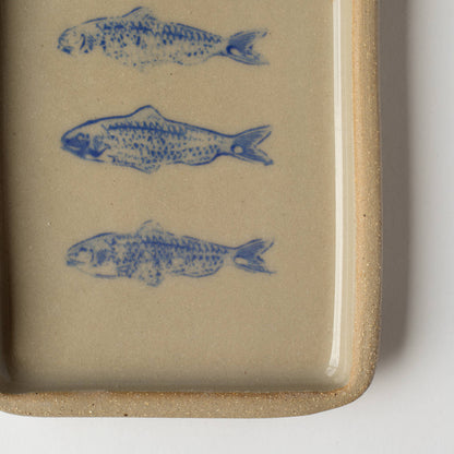 Blue Sardine Ceramic Tray