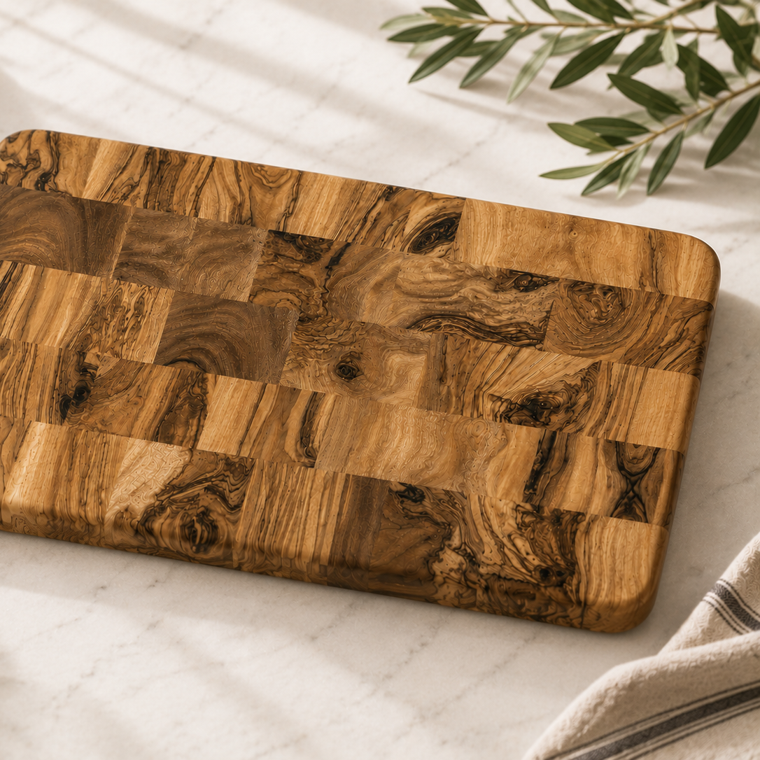 Olive Wood Cheese Block