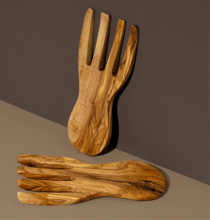 Olive Wood Serving Hands - Pair