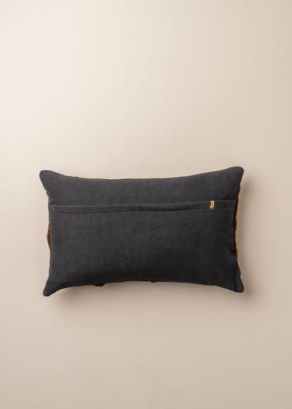 Abstract Lumbar Pillow | Black/Chocolate