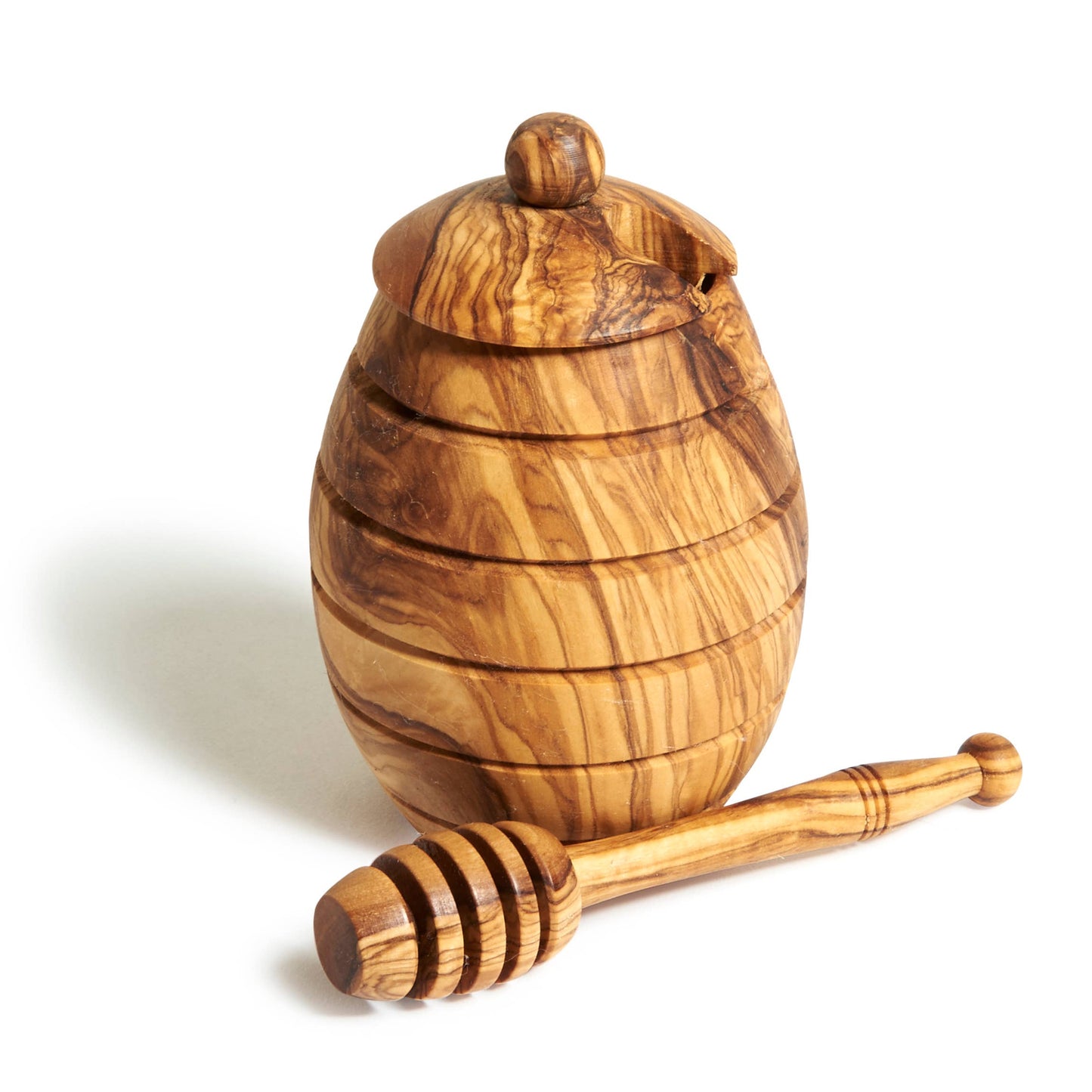 Olive Wood Honey Jar