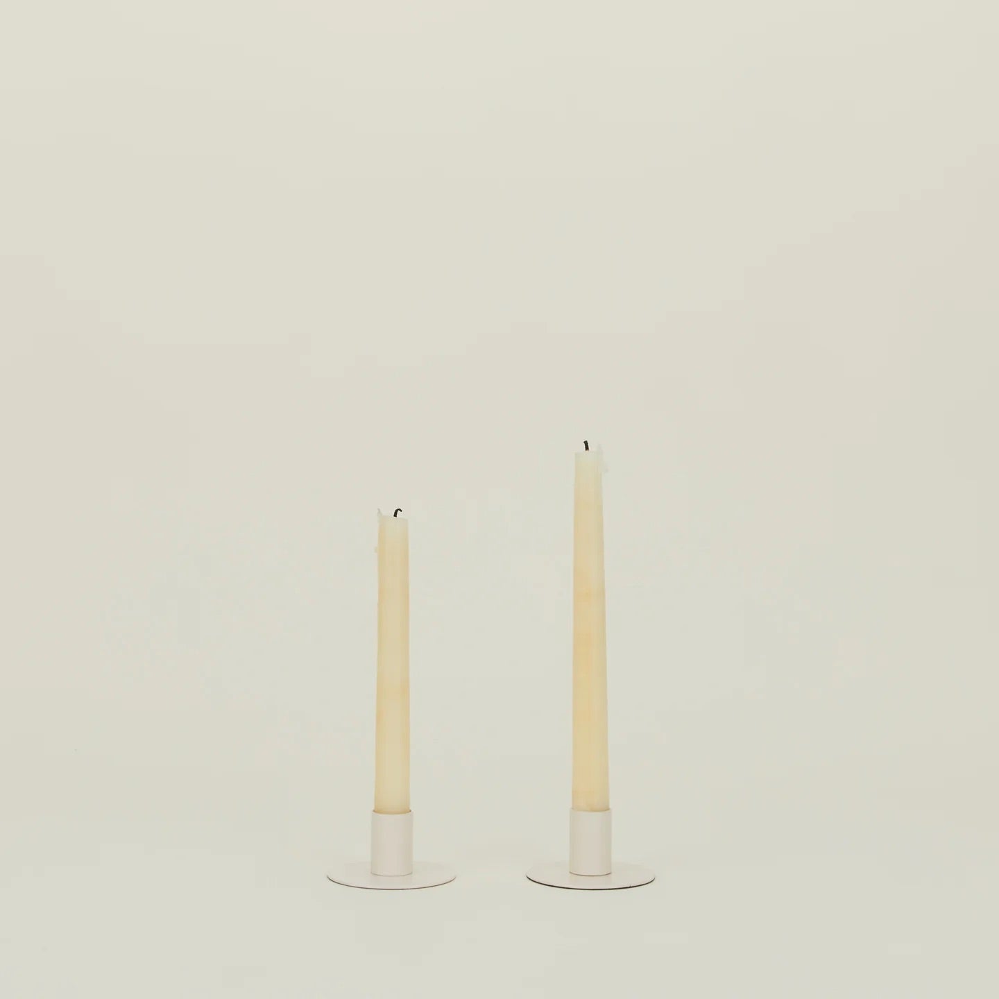 Ivory Metal Candle Holders | Set of 2