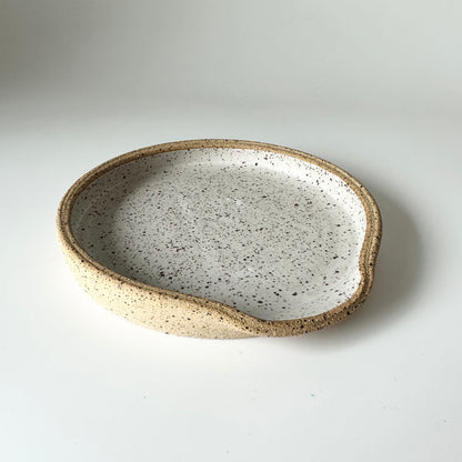 Spoon Rest | Tan & White Speckled