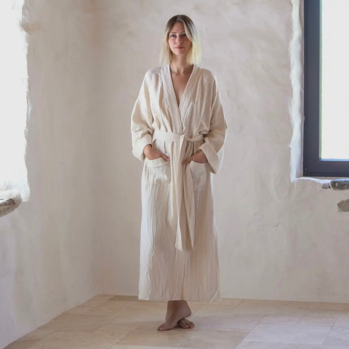 Bath Robe | Natural Undyed
