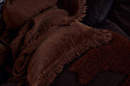 Velvet Cushion | Chocolate