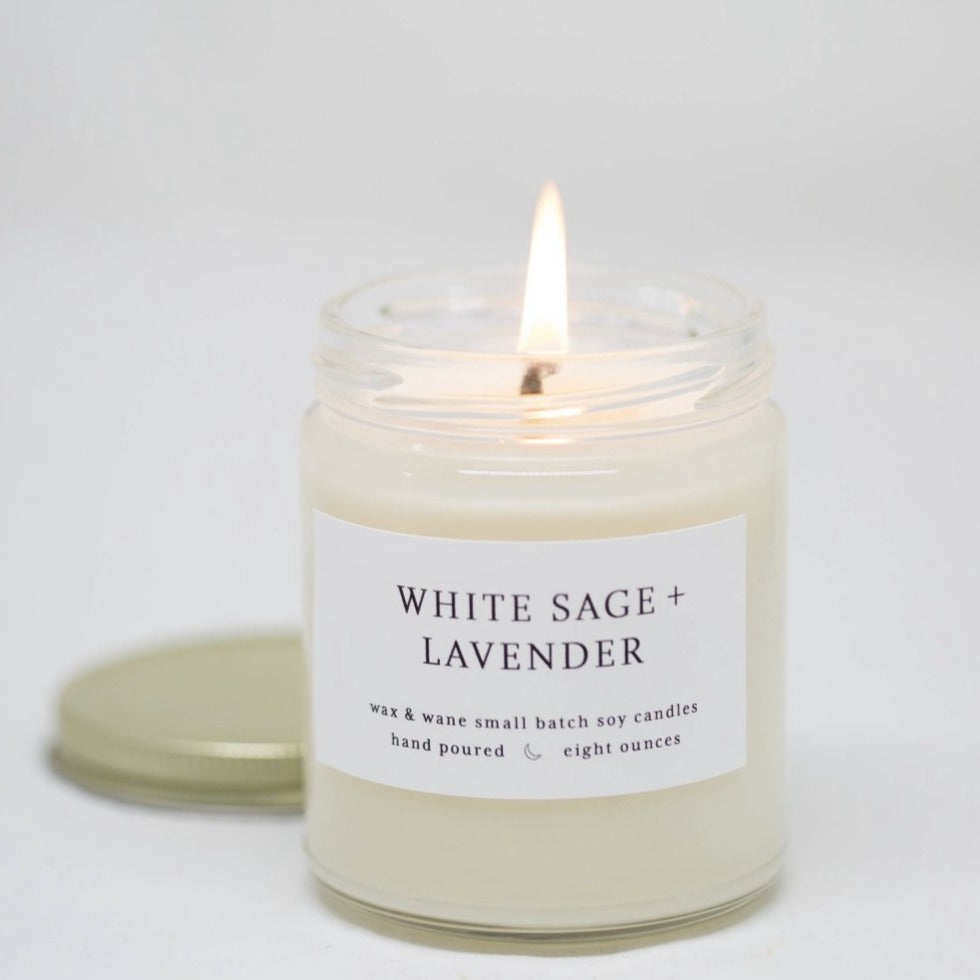 White Sage + Lavender Modern Soy Candle