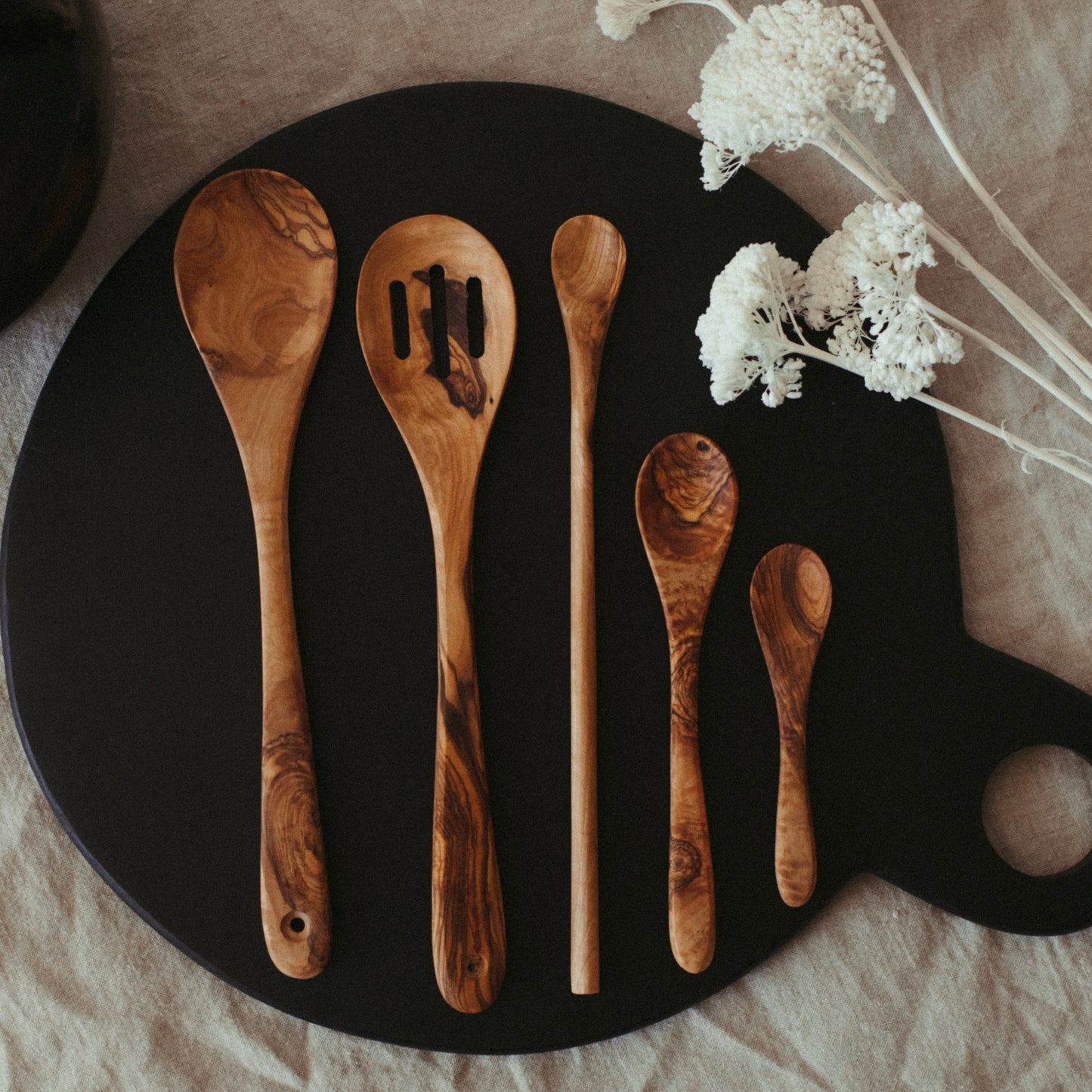 Olive Wood Slotted Spoon