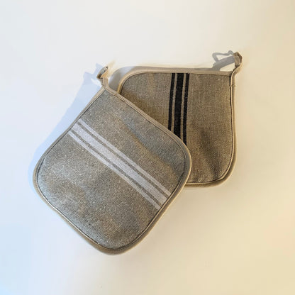 Striped Linen Hot Holders