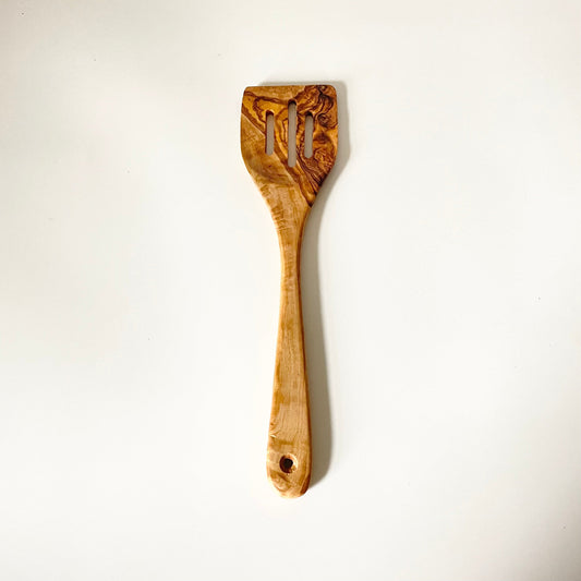 Olive Wood Slotted Spatula