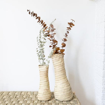 Handmade Straw Decorative Vases